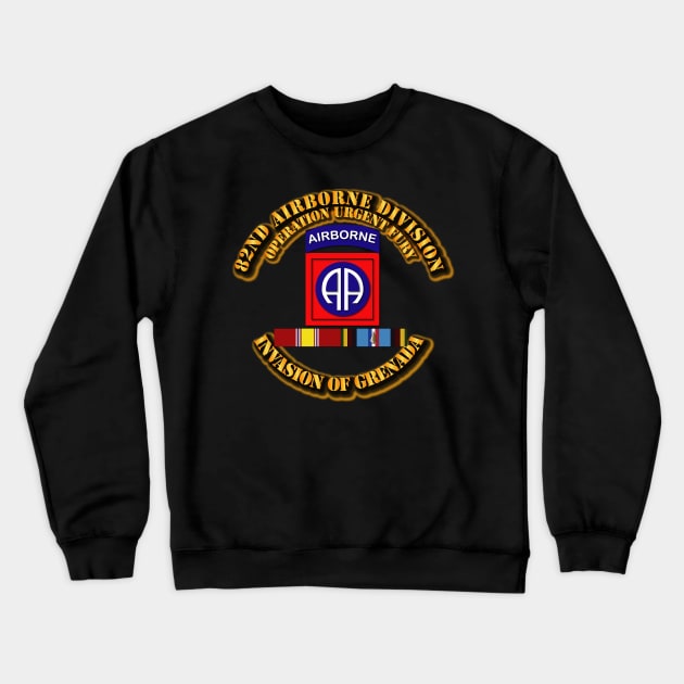 Invasion of Grenada - 82nd Abn Div Operation Urgent Fury w Svc Ribbons Crewneck Sweatshirt by twix123844